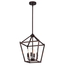 Load image into Gallery viewer, RADIANCE goods Industrial 4 Light Bronze Inverted Ceiling Pendant 12" Wide