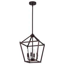 Load image into Gallery viewer, RADIANCE goods Industrial 4 Light Bronze Inverted Ceiling Pendant 12" Wide