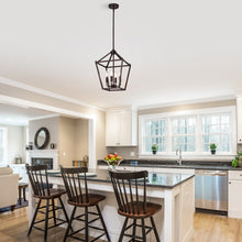 Load image into Gallery viewer, RADIANCE goods Industrial 4 Light Bronze Inverted Ceiling Pendant 12" Wide