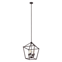 Load image into Gallery viewer, RADIANCE goods Industrial 4 Light Bronze Inverted Ceiling Pendant 16" Wide