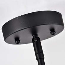 Load image into Gallery viewer, RADIANCE goods Industrial 4 Light Black Inverted Ceiling Pendant 14" Wide