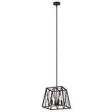 Load image into Gallery viewer, RADIANCE goods Industrial 4 Light Bronze Inverted Ceiling Pendant 14" Wide