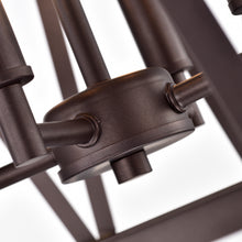 Load image into Gallery viewer, RADIANCE goods Industrial 4 Light Bronze Inverted Ceiling Pendant 14" Wide