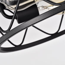 Load image into Gallery viewer, RADIANCE goods Industrial 2 Light Textured Black Ceiling Flush Fixture 12" Wide