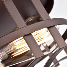 Load image into Gallery viewer, RADIANCE goods Industrial 2 Light Oil Rubbed Bronze Ceiling Flush Fixture 12" Wide