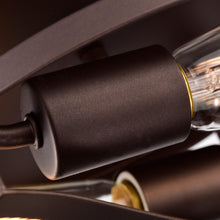 Load image into Gallery viewer, RADIANCE goods Industrial 2 Light Oil Rubbed Bronze Ceiling Flush Fixture 12" Wide