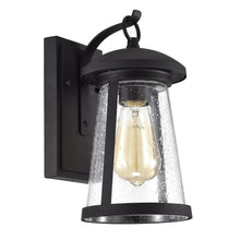 Load image into Gallery viewer, RADIANCE goods Transitional 1 Light Textured Black Outdoor Wall Sconce 11" Height