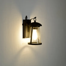 Load image into Gallery viewer, RADIANCE goods Transitional 1 Light Textured Black Outdoor Wall Sconce 11" Height