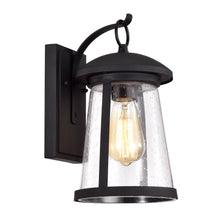 Load image into Gallery viewer, RADIANCE goods Transitional 1 Light Textured Black Outdoor Wall Sconce 12" Height