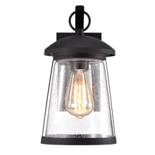 Load image into Gallery viewer, RADIANCE goods Transitional 1 Light Textured Black Outdoor Wall Sconce 12" Height