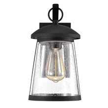 Load image into Gallery viewer, RADIANCE goods Transitional 1 Light Textured Black Outdoor Wall Sconce 12" Height