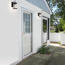 Load image into Gallery viewer, RADIANCE goods Transitional 1 Light Textured Black Outdoor Wall Sconce 12" Height