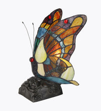 Load image into Gallery viewer, RADIANCE goods Tiffany-Style 1 Light Butterfly Accent Table Lamp 9.5" Tall