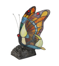 Load image into Gallery viewer, RADIANCE goods Tiffany-Style 1 Light Butterfly Accent Table Lamp 9.5" Tall