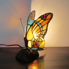 Load image into Gallery viewer, RADIANCE goods Tiffany-Style 1 Light Butterfly Accent Table Lamp 9.5" Tall