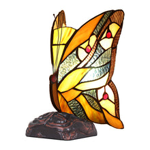 Load image into Gallery viewer, RADIANCE goods Tiffany-Style 1 Light Butterfly Accent Table Lamp 10" Tall