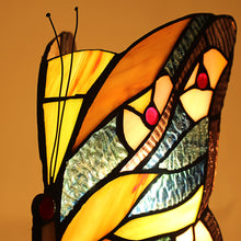 Load image into Gallery viewer, RADIANCE goods Tiffany-Style 1 Light Butterfly Accent Table Lamp 10" Tall