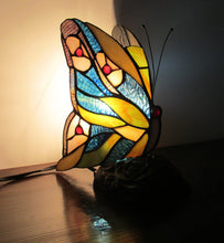 Load image into Gallery viewer, RADIANCE goods Tiffany-Style 1 Light Butterfly Accent Table Lamp 10" Tall