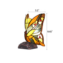 Load image into Gallery viewer, RADIANCE goods Tiffany-Style 1 Light Butterfly Accent Table Lamp 10" Tall