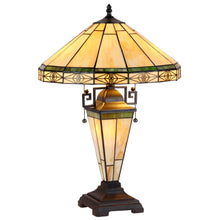 Load image into Gallery viewer, RADIANCE goods Tiffany-Style 3 Light Mission Double Lit Table Lamp 16" Shade