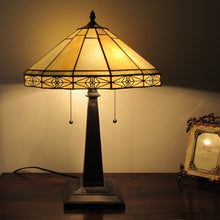 Load image into Gallery viewer, RADIANCE goods Tiffany-Style 2 Light Mission Table Lamp 16" Shade
