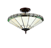 Load image into Gallery viewer, RADIANCE goods Tiffany 2 Light Mission Semi-Flush Ceiling Mount 16" Wide