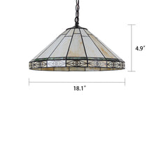 Load image into Gallery viewer, RADIANCE goods Mission-Style 2 Light Inverted Ceiling Pendent 18" Shade