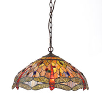 Load image into Gallery viewer, RADIANCE goods Dragonfly-Style 3 Light Inverted Ceiling Pendant 18" Shade