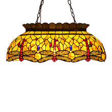 Load image into Gallery viewer, RADIANCE goods Tiffany-Style Dragonfly 3 Light Island Pendant 28" Wide