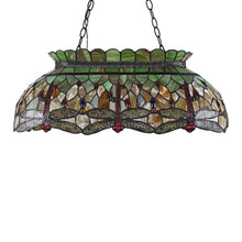 Load image into Gallery viewer, RADIANCE goods Tiffany-Style Dragonfly 3 Light Island Pendant 28" Wide