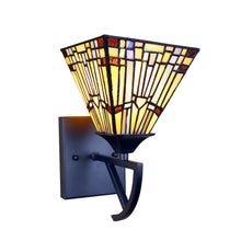Load image into Gallery viewer, RADIANCE goods Mission Tiffany-style Blackish Bronze 1 Light Wall Sconce 6" Wide