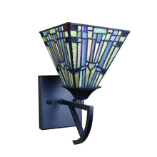 Load image into Gallery viewer, RADIANCE goods Mission Tiffany-style Blackish Bronze 1 Light Wall Sconce 6" Wide