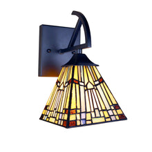 Load image into Gallery viewer, RADIANCE goods Mission Tiffany-style Blackish Bronze 1 Light Wall Sconce 6" Wide