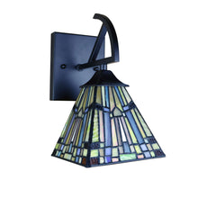 Load image into Gallery viewer, RADIANCE goods Mission Tiffany-style Blackish Bronze 1 Light Wall Sconce 6" Wide