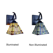 Load image into Gallery viewer, RADIANCE goods Mission Tiffany-style Blackish Bronze 1 Light Wall Sconce 6" Wide