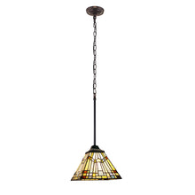 Load image into Gallery viewer, RADIANCE goods Mission-Style Blackish Bronze 1-Light Mini-Pendant 8" Shade