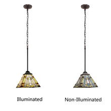 Load image into Gallery viewer, RADIANCE goods Mission-Style Blackish Bronze 1-Light Mini-Pendant 8" Shade