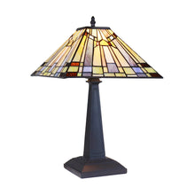 Load image into Gallery viewer, RADIANCE goods Mission Tiffany-Style Blackish Bronze 1 Light Table Lamp 12" Wide