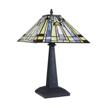 Load image into Gallery viewer, RADIANCE goods Mission Tiffany-Style Blackish Bronze 1 Light Table Lamp 12" Wide