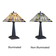 Load image into Gallery viewer, RADIANCE goods Mission Tiffany-Style Blackish Bronze 1 Light Table Lamp 12" Wide