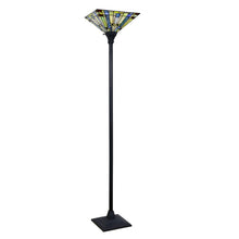 Load image into Gallery viewer, RADIANCE goods Mission-Style Blackish Bronze 1-Light Torchiere Floor Lamp 14" Shade