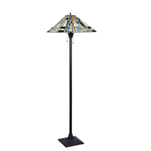 Load image into Gallery viewer, RADIANCE goods Mission-Style Blackish Bronze 2-Light Floor Lamp 18" Shade