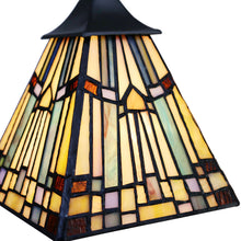 Load image into Gallery viewer, RADIANCE goods Mission Tiffany-style Blackish Bronze 3 Light Mini Chandelier 27" Wide