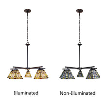 Load image into Gallery viewer, RADIANCE goods Mission Tiffany-style Blackish Bronze 5 Light Large Chandelier 30" Wide