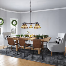 Load image into Gallery viewer, RADIANCE goods Mission Tiffany-style Blackish Bronze 5 Light Large Chandelier 30" Wide
