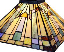 Load image into Gallery viewer, RADIANCE goods Mission Tiffany-style Blackish Bronze 3 Light Island Pendant 47" Wide