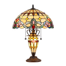 Load image into Gallery viewer, RADIANCE goods Tiffany-Style 3 Light Victorian Double Lit Table Lamp 16" Shade