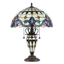 Load image into Gallery viewer, RADIANCE goods Tiffany-Style 3 Light Victorian Double Lit Table Lamp 16" Shade