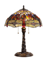 Load image into Gallery viewer, RADIANCE goods Tiffany-Style 2 Light Dragonfly Table Lamp 16" Shade