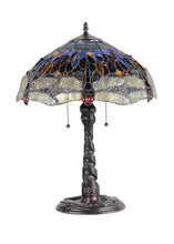 Load image into Gallery viewer, RADIANCE goods Tiffany-Style 2 Light Dragonfly Table Lamp 16" Shade